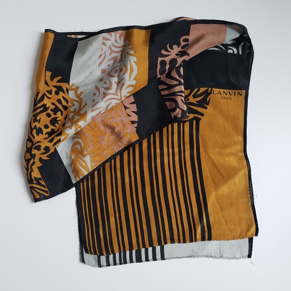 Lanvin | Long Multicoloured Silk Scarf - Picture 4 of 12